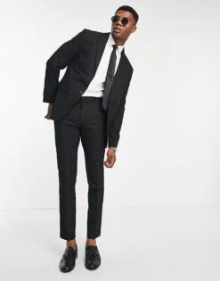 New Look Skinny Suit Trouser In Black For Men -Look Espn Store 202472897 4