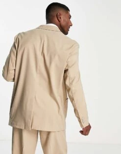 New Look Relaxed Fit Suit Jacket In Tan For Men -Look Espn Store 202481236 3
