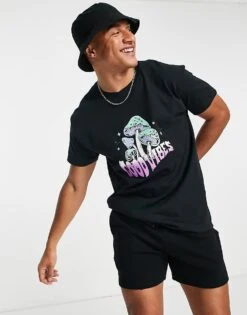 New Look Oversized T-shirt With Good Vibes Print In Black For Men 9 New Look Oversized T-shirt With Good Vibes Print In Black For Men -Look Espn Store 202619363 1 black 1