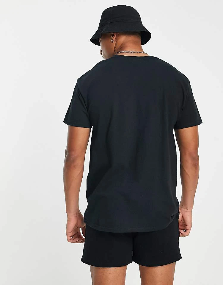 New Look Oversized T-shirt With Good Vibes Print In Black For Men 2 New Look Oversized T-shirt With Good Vibes Print In Black For Men - Image 2