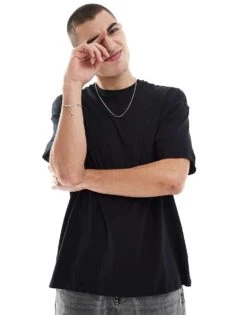 New Look Oversized T-shirt In Black For Men