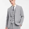New Look Super Skinny Suit Jacket In Grey For Men