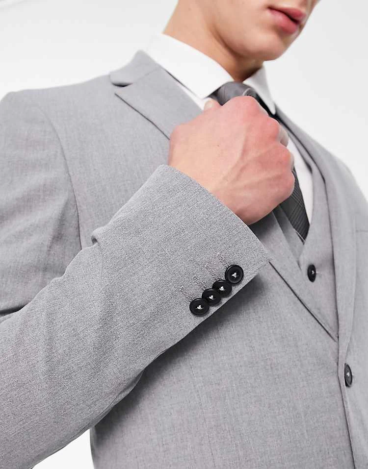 New Look Super Skinny Suit Jacket In Grey For Men 2 New Look Super Skinny Suit Jacket In Grey For Men - Image 2