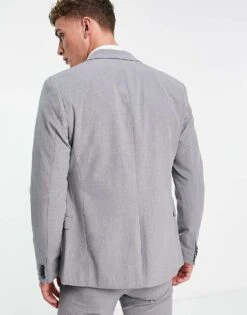 New Look Super Skinny Suit Jacket In Grey For Men 8 New Look Super Skinny Suit Jacket In Grey For Men -Look Espn Store 203476208 4