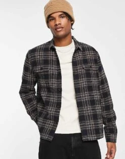 New Look Check Overshirt In Black For Men 9 New Look Check Overshirt In Black For Men -Look Espn Store 203669197 1 black 1