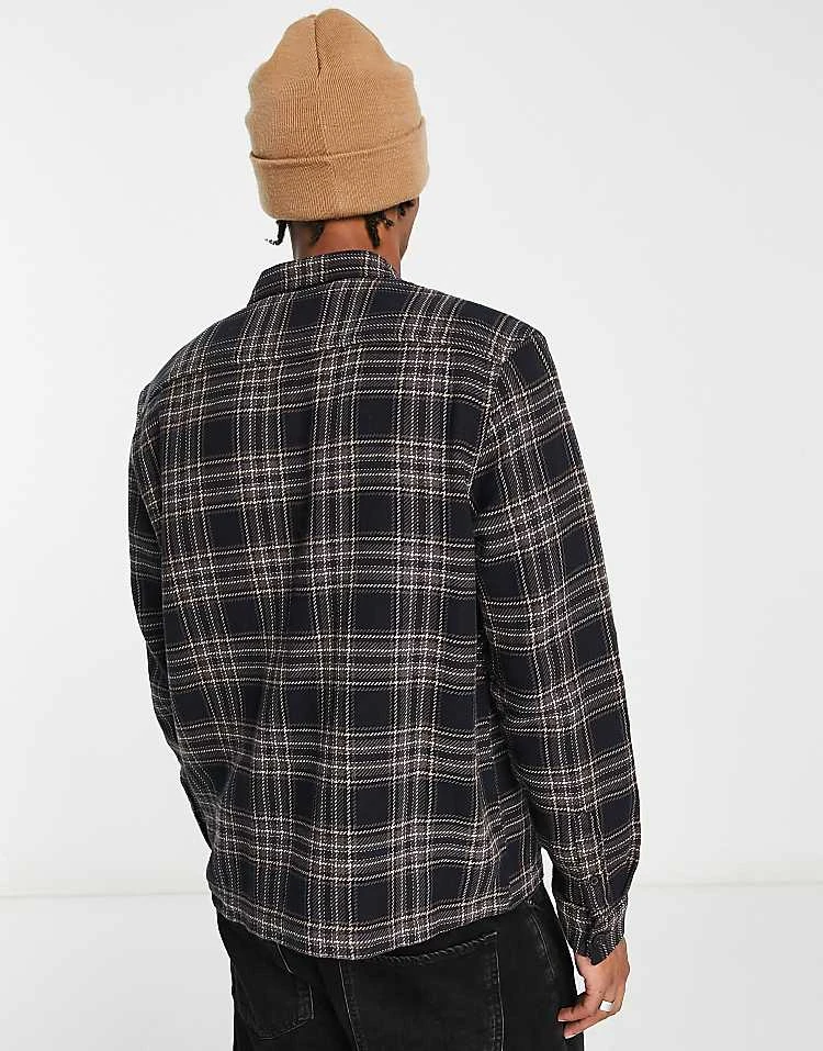 New Look Check Overshirt In Black For Men 2 New Look Check Overshirt In Black For Men - Image 2