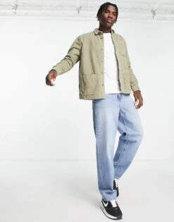 New Look 3 Pocket Cord Overshirt In Light Khaki For Men -Look Espn Store 203716428 4