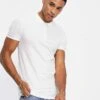 New Look Muscle Fit Polo Shirt In White For Men
