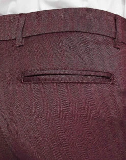 New Look Slim Suit Trouser In Burgundy For Men Dark Burgundy -Look Espn Store 204177463 4