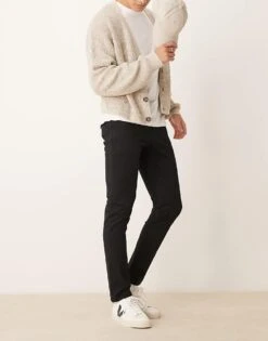 New Look Skinny Chino In Black For Men