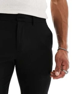 New Look Suit Trousers In Black For Men -Look Espn Store 205688412 4