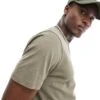 New Look Crew Neck Regular Fit T-shirt In Khaki For Men
