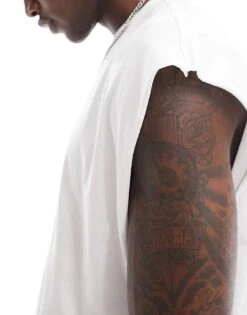 New Look Oversized Tank Top In White For Men -Look Espn Store 205817536 4