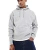 New Look Hoodie In Grey Marl For Men Light Grey