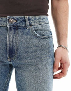 New Look Slim Jeans In Vintage Washed Blue For Men Mid Blue -Look Espn Store 205850527 3