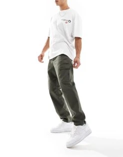 New Look Cargo Trousers In Khaki For Men -Look Espn Store 205850691 5
