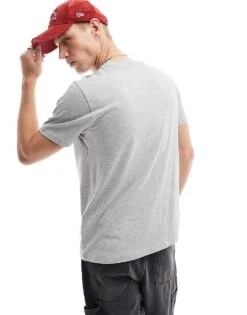 New Look Crew Neck Regular Fit T-shirt In Grey Marl For Men -Look Espn Store 205861685 4