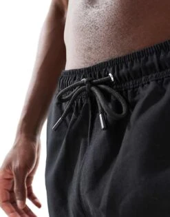 New Look Mid Length Basic Swim In Black For Men -Look Espn Store 205904439 4