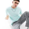 New Look Oversized T-shirt In Turquoise For Men