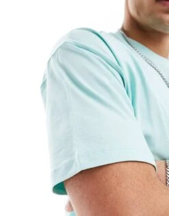 New Look Oversized T-shirt In Turquoise For Men -Look Espn Store 205904482 4