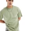 New Look Oversized T-shirt In Light Khaki For Men Light Green