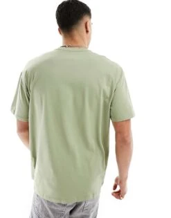 New Look Oversized T-shirt In Light Khaki For Men Light Green -Look Espn Store 205904514 3