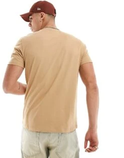 New Look Crew Neck Regular Fit T-shirt In Mid Brown For Men -Look Espn Store 205904572 3