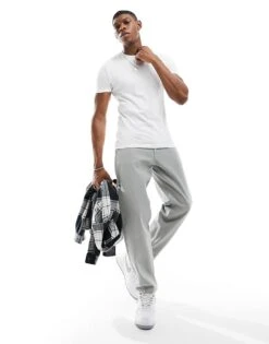 New Look Muscle Fit T-shirt In White For Men -Look Espn Store 205904621 4