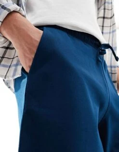 New Look Jersey Short In Blue For Men -Look Espn Store 205917701 3