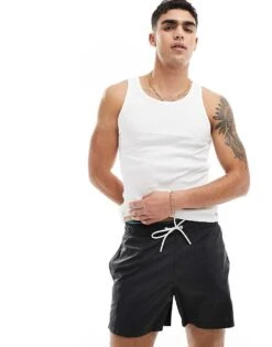 New Look Muscle Fit Rib Vest In Black -Look Espn Store 205917905 1 white 2