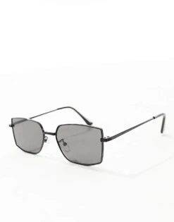 New Look Metal Rectangle Framed Sunglasses In Black For Men 8 New Look Metal Rectangle Framed Sunglasses In Black For Men -Look Espn Store 205929505 4