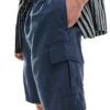 New Look Cargo Swim Shorts In Navy For Men