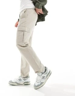 New Look Cargo Trousers In Stone For Men -Look Espn Store 205974552 4
