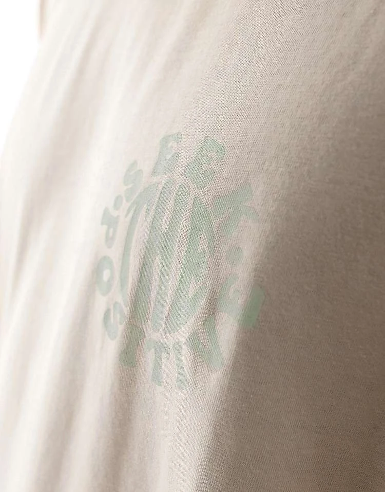 New Look Seek Positive Oversized T-shirt In Cream For Men 2 New Look Seek Positive Oversized T-shirt In Cream For Men - Image 2