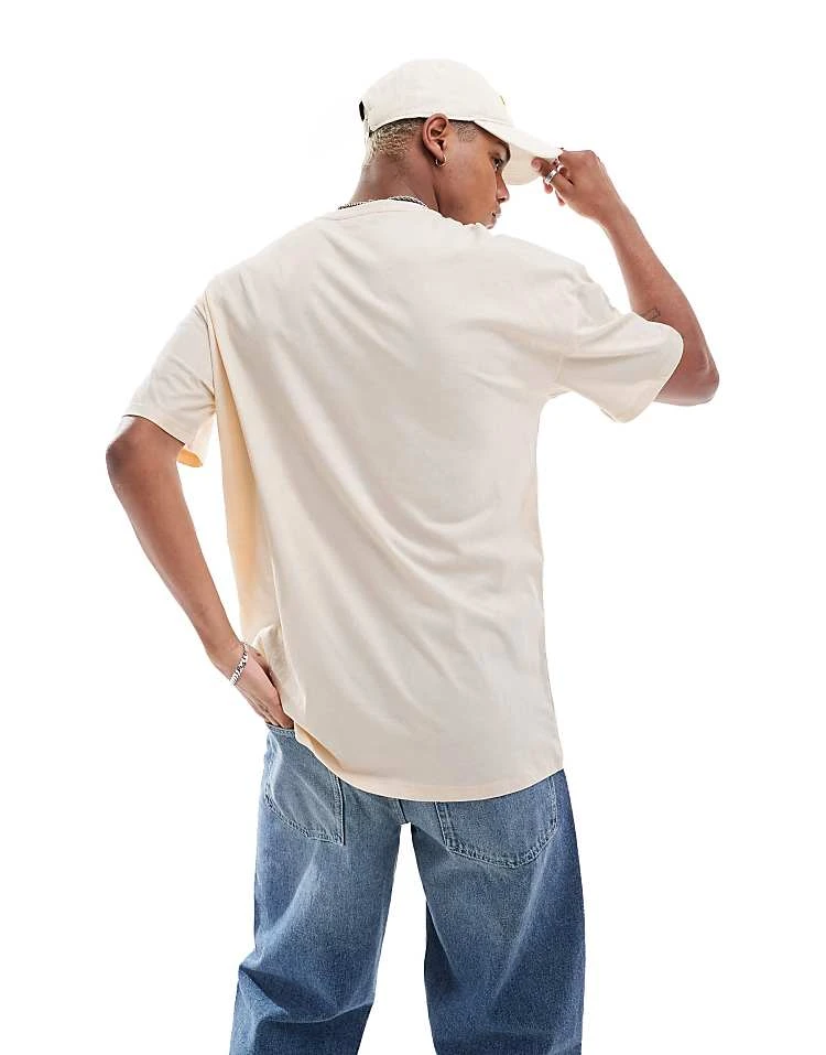 New Look Seek Positive Oversized T-shirt In Cream For Men 4 New Look Seek Positive Oversized T-shirt In Cream For Men - Image 4