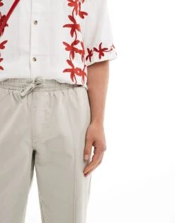 New Look Pintuck Jogger Trousers In Stone For Men -Look Espn Store 205985824 3