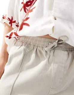 New Look Pintuck Jogger Trousers In Stone For Men -Look Espn Store 205985824 4