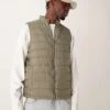 New Look Lightweight Gilet In Dark Khaki For Men