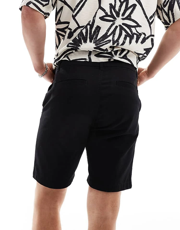 New Look Chino Shorts In Black For Men 4 New Look Chino Shorts In Black For Men - Image 4