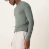 New Look Crew Neck Light Weight Jumper In Khaki For Men