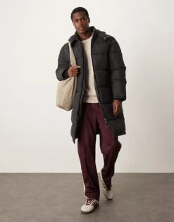 New Look Longline Puffer Jacket In Black For Men -Look Espn Store 206096826 1 black 1