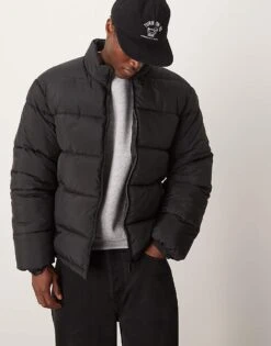 New Look Padded Puffer Jacket In Black For Men 9 New Look Padded Puffer Jacket In Black For Men -Look Espn Store 206096856 1 black 1