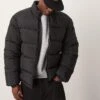 New Look Padded Puffer Jacket In Black For Men