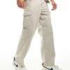New Look Relaxed Cargo Trouser In Stone For Men