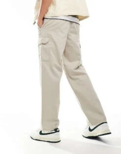 New Look Relaxed Cargo Trouser In Stone For Men -Look Espn Store 206521876 4