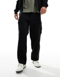 New Look Relaxed Cargo Trouser In Black For Men