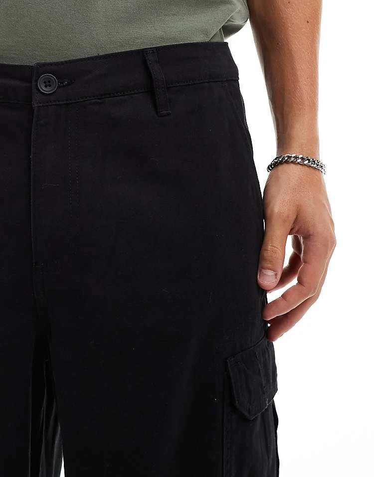 New Look Relaxed Cargo Trouser In Black For Men 4 New Look Relaxed Cargo Trouser In Black For Men - Image 4