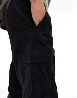 New Look Relaxed Cargo Trouser In Black For Men 10 New Look Relaxed Cargo Trouser In Black For Men -Look Espn Store 206521900 5