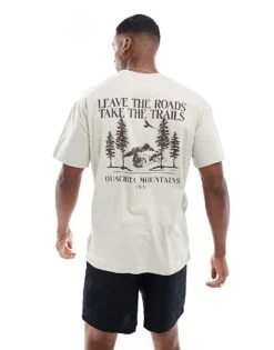 New Look Trails T-shirt In Stone For Men -Look Espn Store 206934210 3