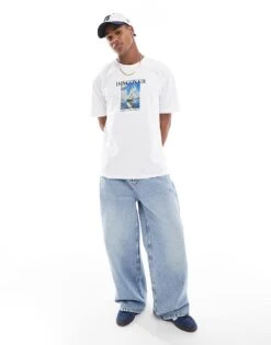 New Look Discover Graphic T-shirt In White For Men -Look Espn Store 206991427 4